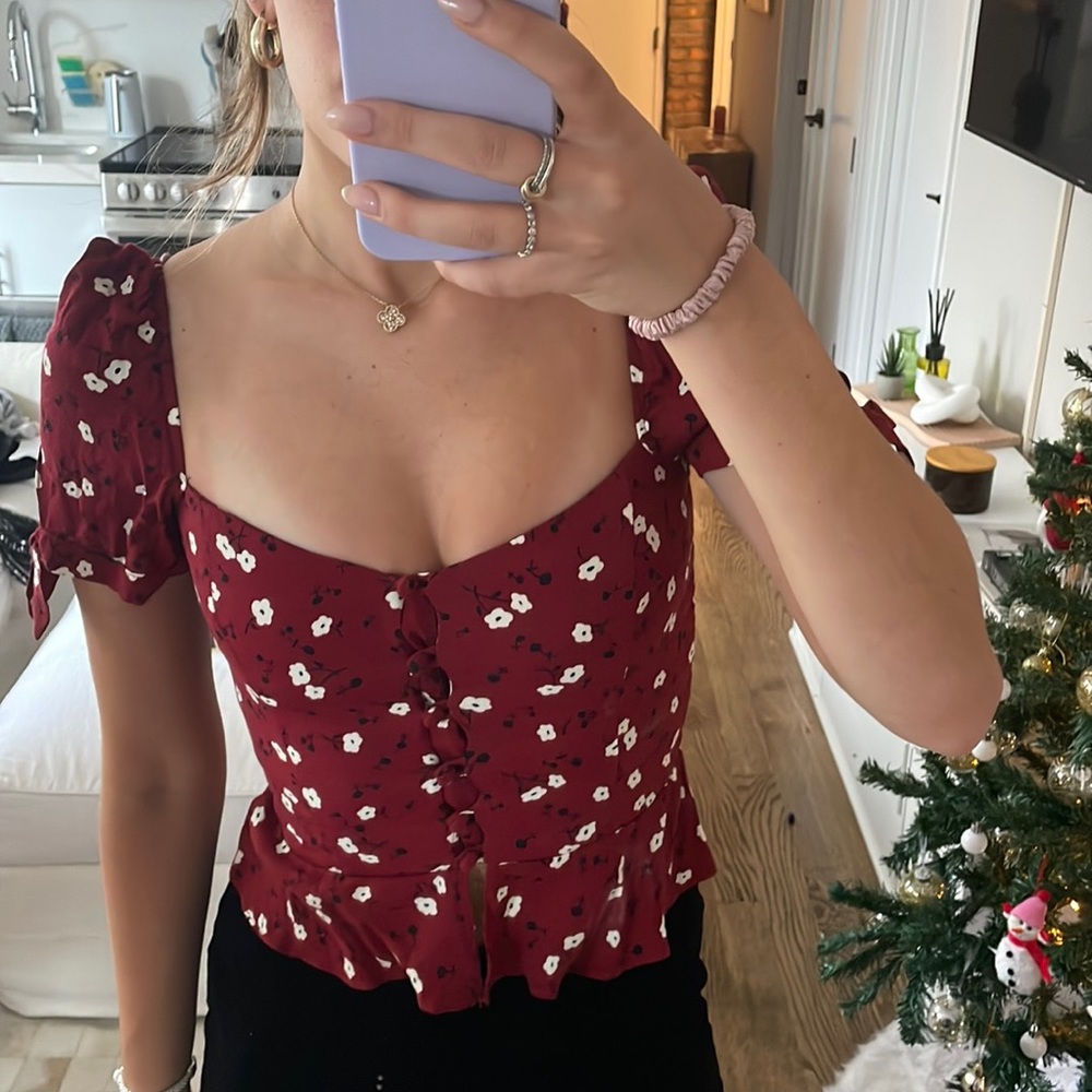 Reformation Floral Top Size 0